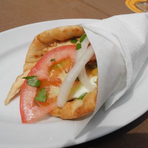 gyros, restaurant, meal