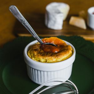 Close-up of Homemade Caramel Pudding